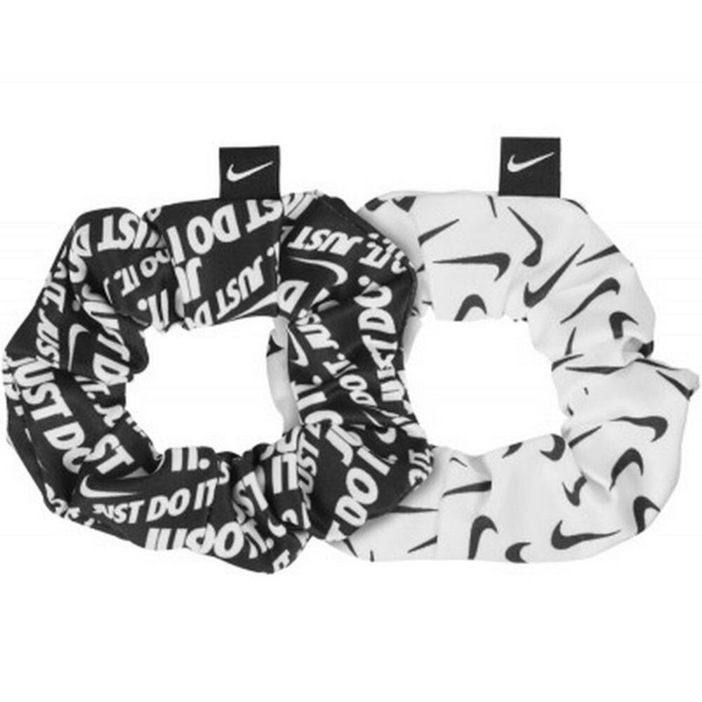 Nike 2.0 Hair Ties (Pack of 2) / White/Black